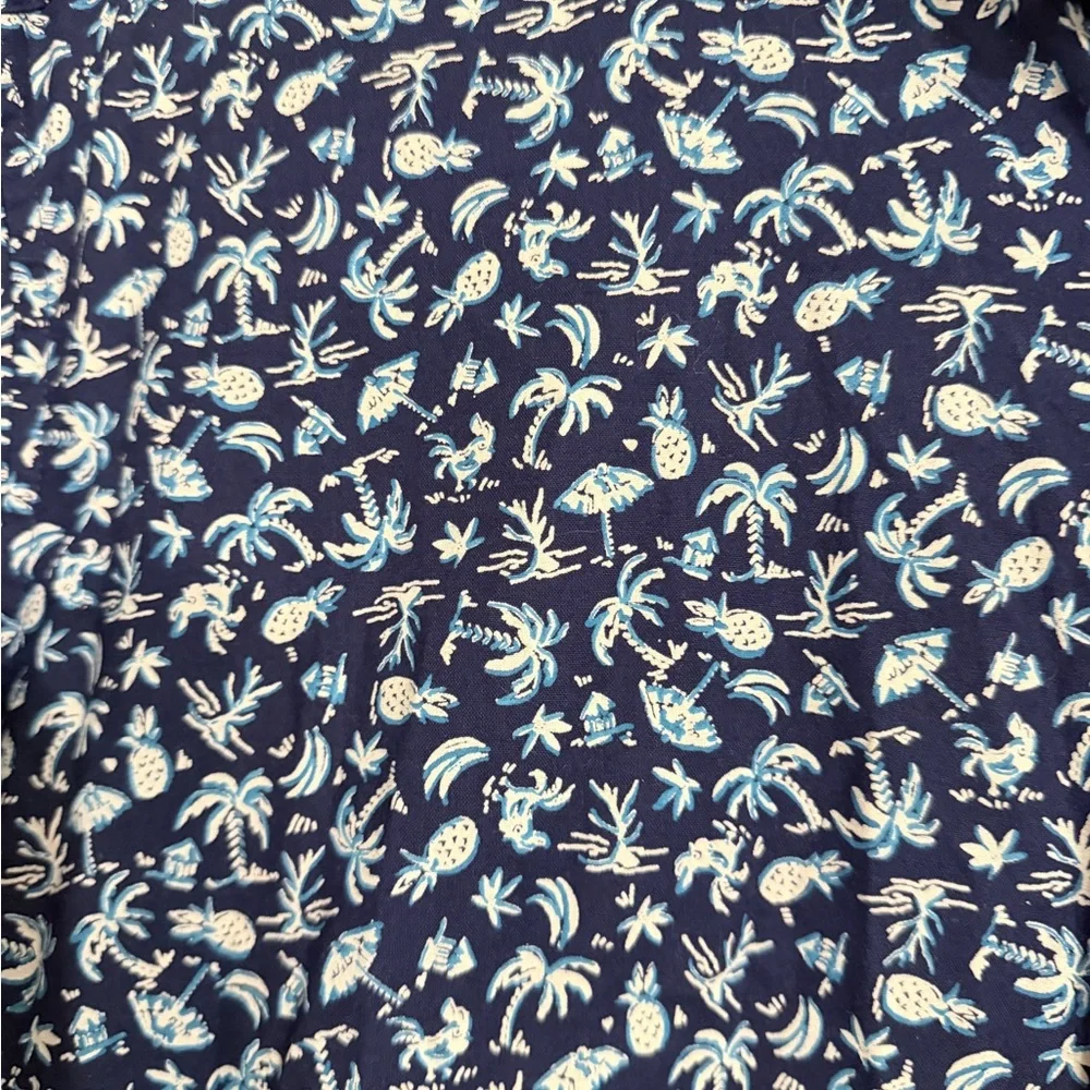 Vineyard Vines Blue White Patterned pineapple palm tree size 2x mint cond - Picture 2 of 6